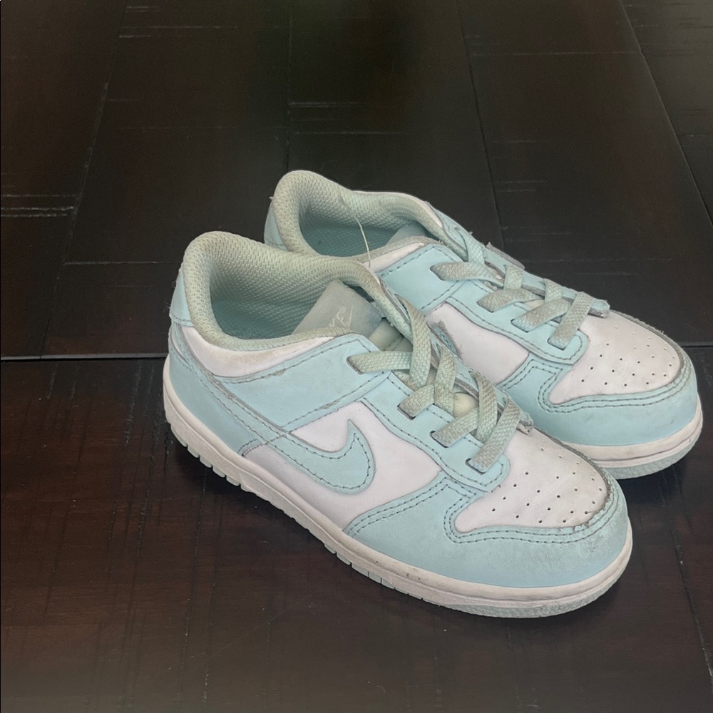 Nike Kids Light Blue and White Sneakers
